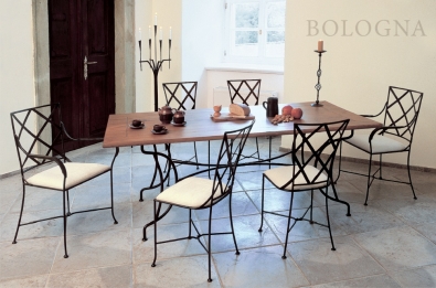 Stuhl mit Armlehnen Bologna aus Metall